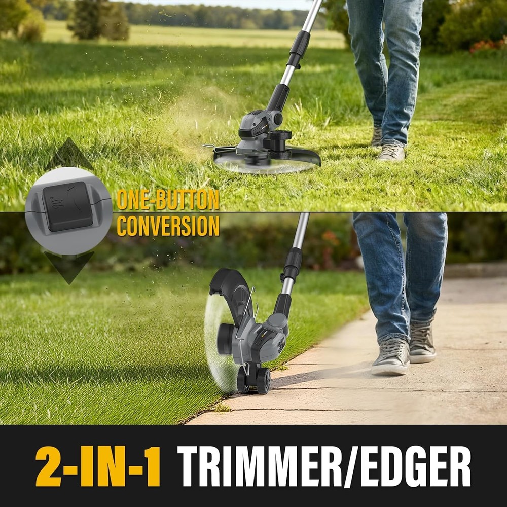 Weed Wacker Compatible with Dewalt 20V Max Battery, 12 Inch Cordless String Trim