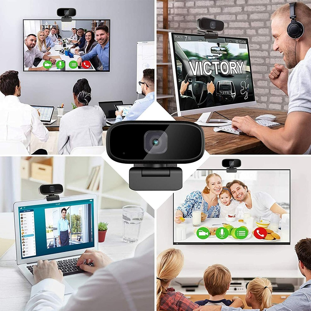Webcam with Microphone, 5 Megapixel Autofocus HD 720P Streaming Web Camera [Plug