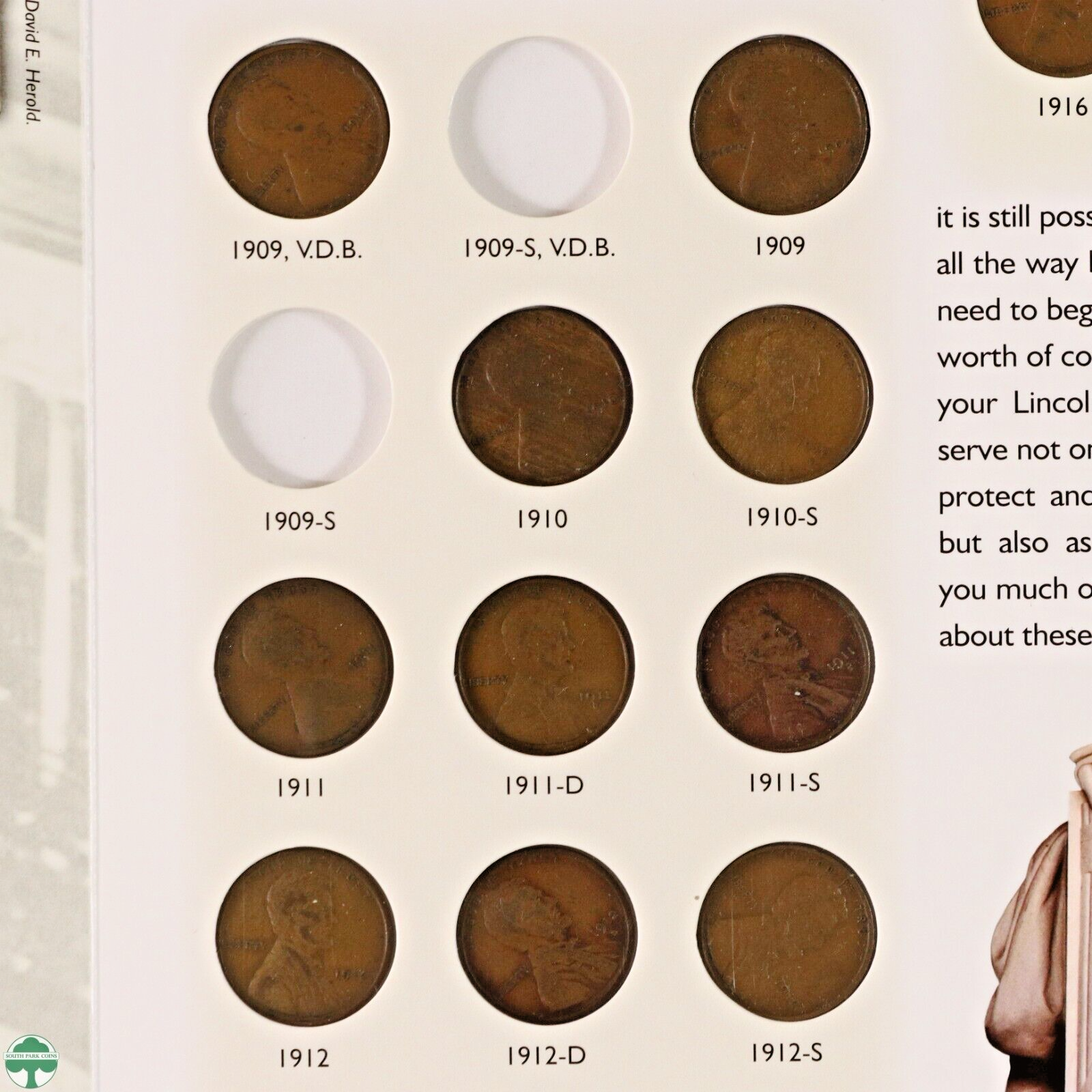 1909-1958 Lincoln Wheat Cent Coin album filled VF/UNC Excluding Five Coins