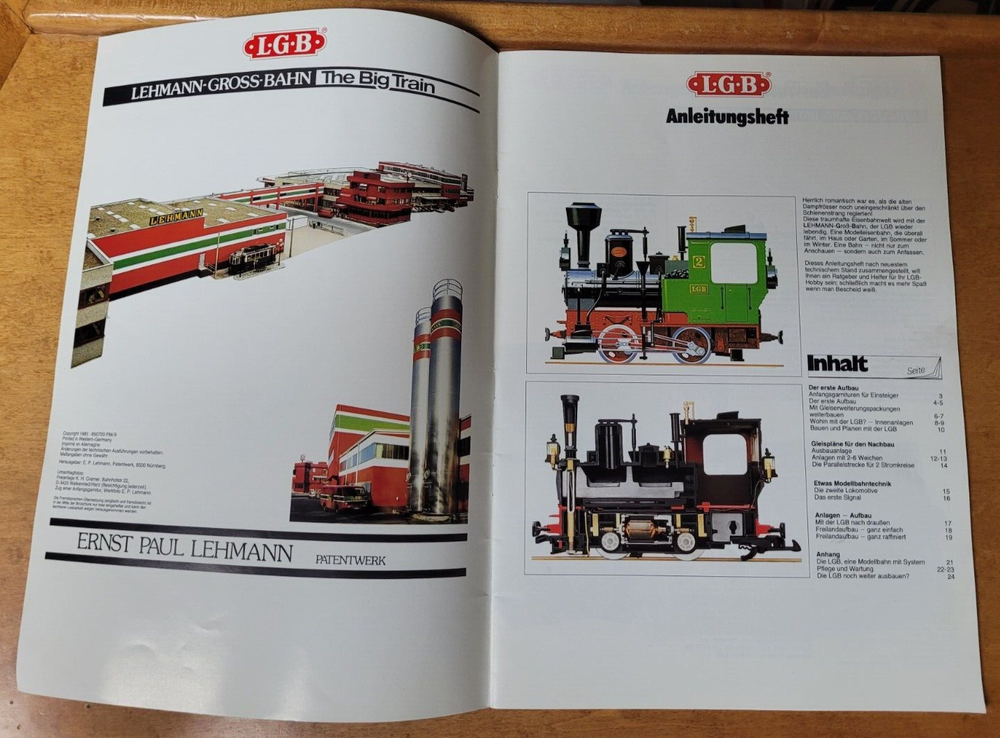 LGB G Scale German Model Train Set Instruction Layout Brochure Booklet 1983 0024