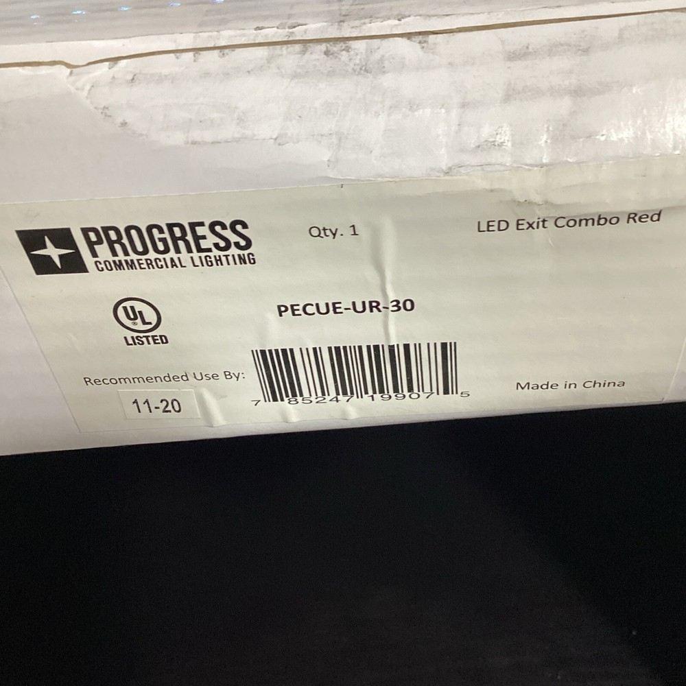 Progress Commercial Lighting PECUE-UR-30 LED Exit Combo Red DOUBLE SIDED