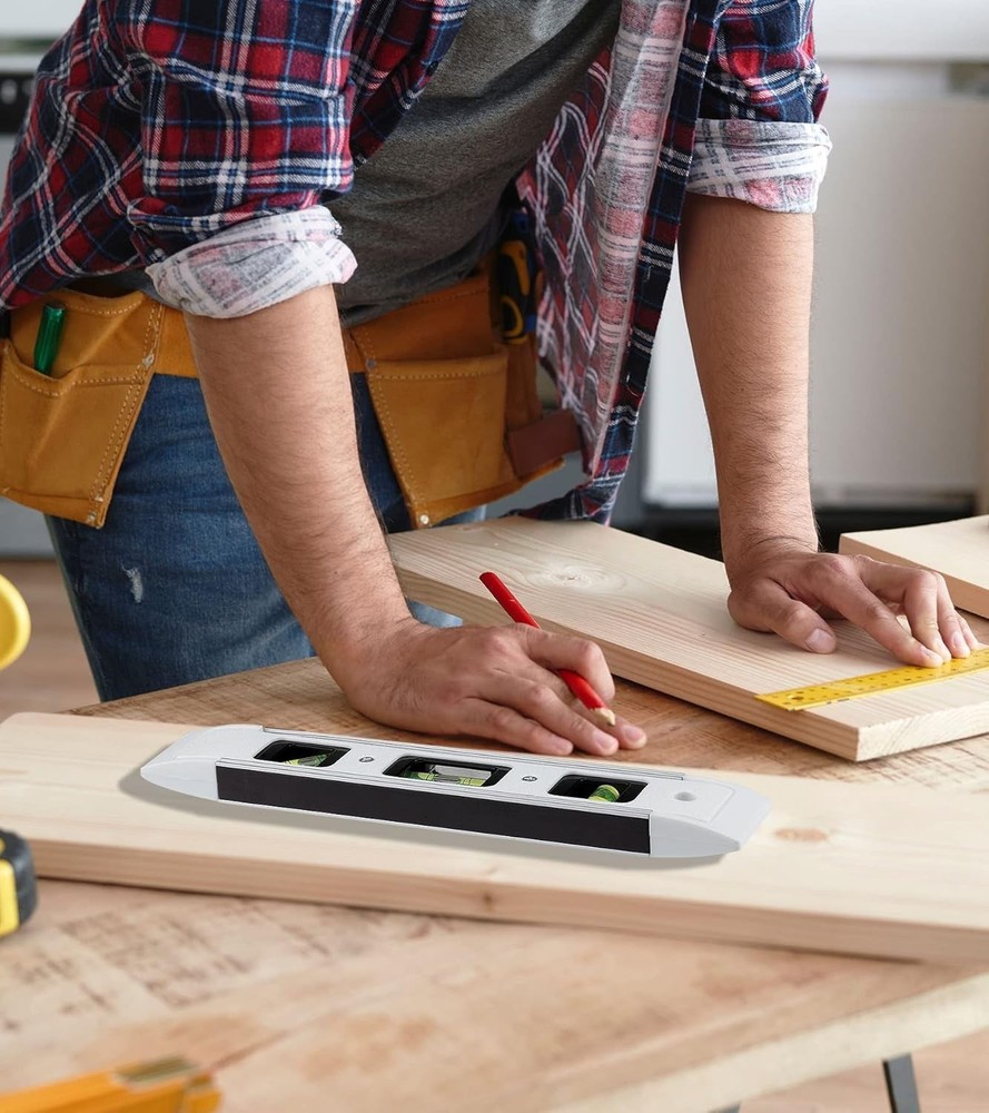 Magnetic Torpedo Level - 9-Inch Mini Bubble Level with Alloy Frame