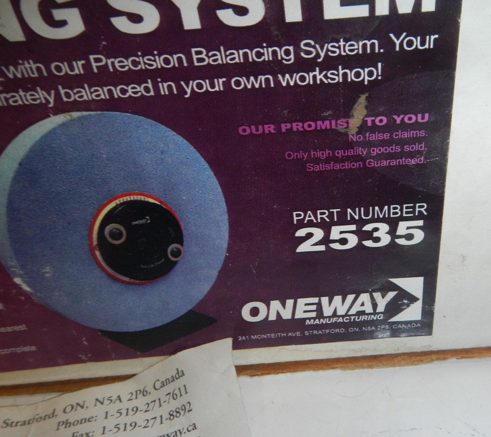 OneWay 2535 3/4" PRECISION BALANCING SYSTEM for Grinding Wheels