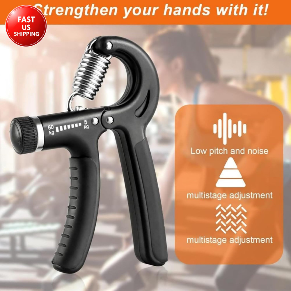 2 Pack Grip Strength Trainer, Hand Grip Exerciser Strengthener with Adjustable R