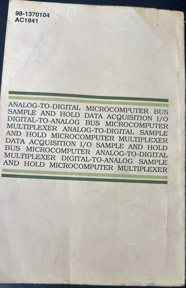 ANALOG-TO-DIGITAL MICROCOMPUTER BUS SOFTWARE MANUAL RTI-800, 802, 815, 817, 820