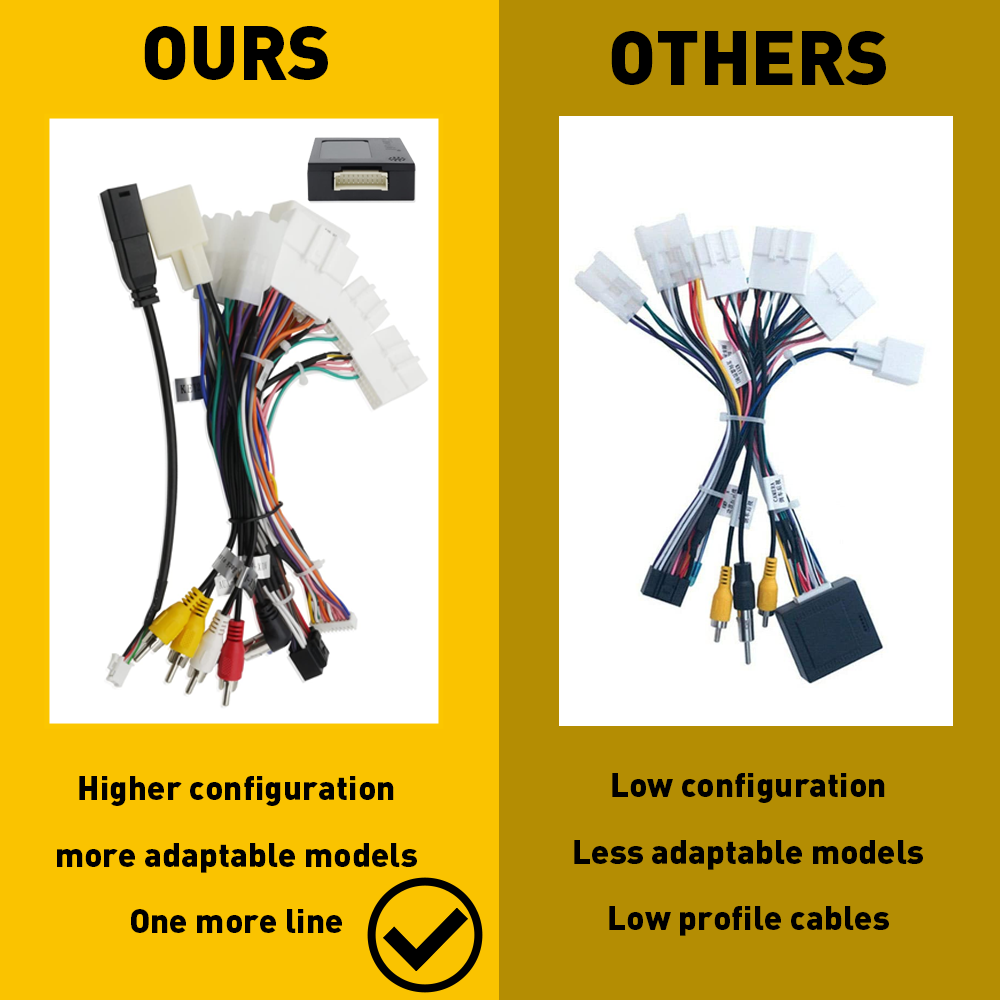 For Toyota Car Stereo Radio Power Harness Cable Wire Adapter Support JBL AMP