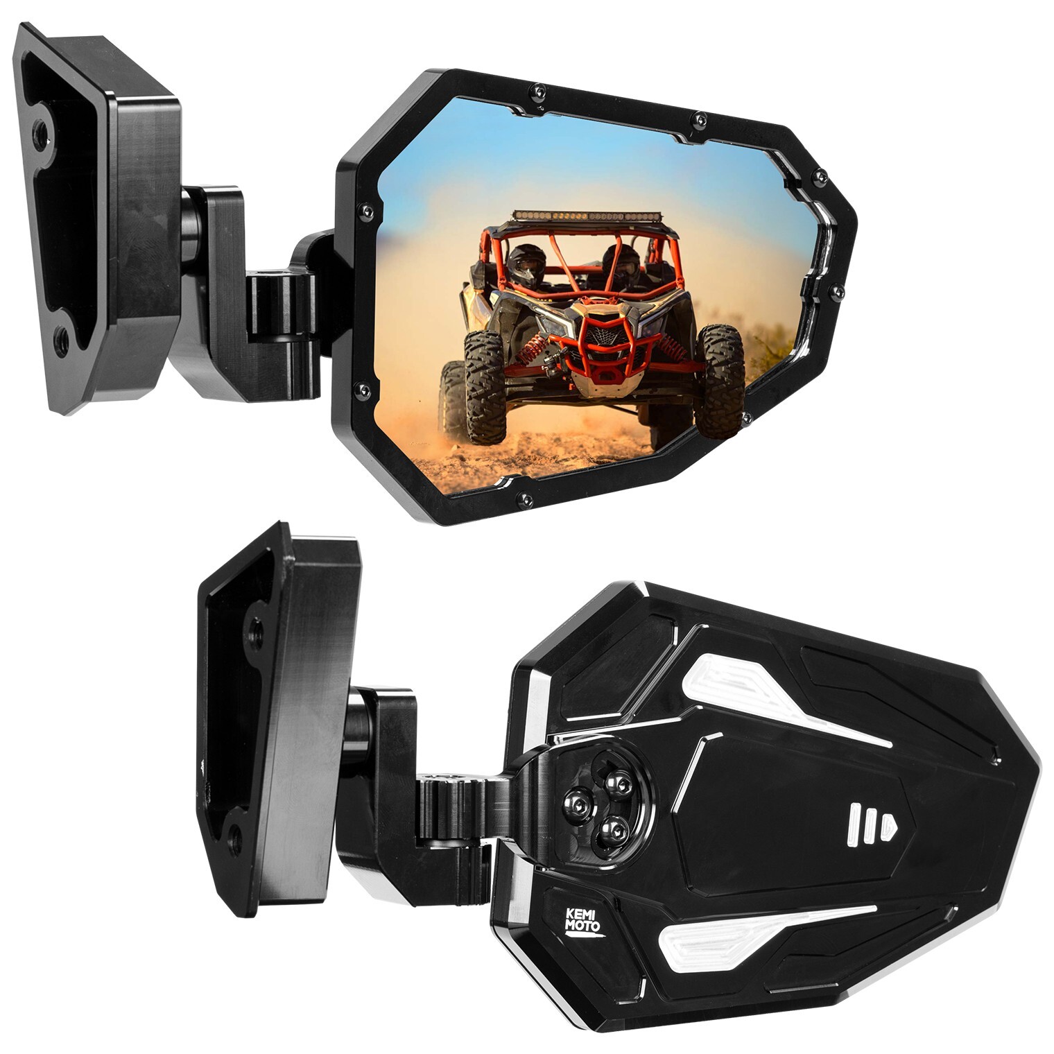 UTV Rear View Side Mirrors Aluminum for 2024-2025 Can Am Maverick R/R Max X RS