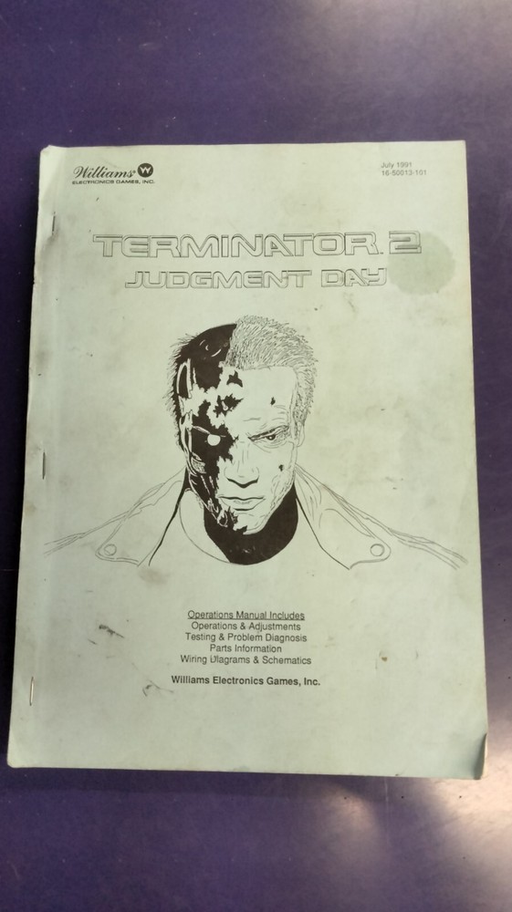 Williams Terminator 2 Pinball arcade Manual Schematics original