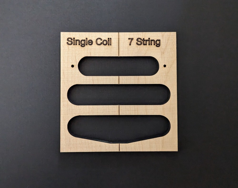 Single Coil Guitar Pick Up Routing Template (6, 7 or 8 string)