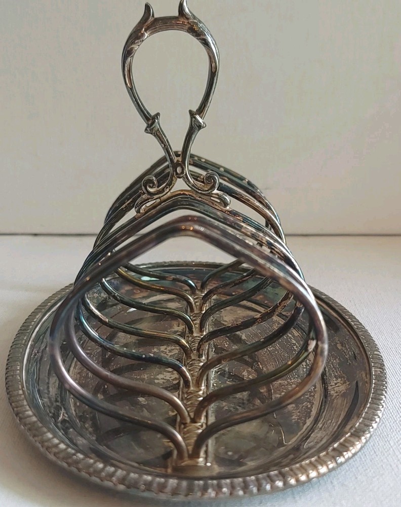 Victorian James Dixon & Sons EPBM Silver Plate Toast / Letter Rack c.19th C