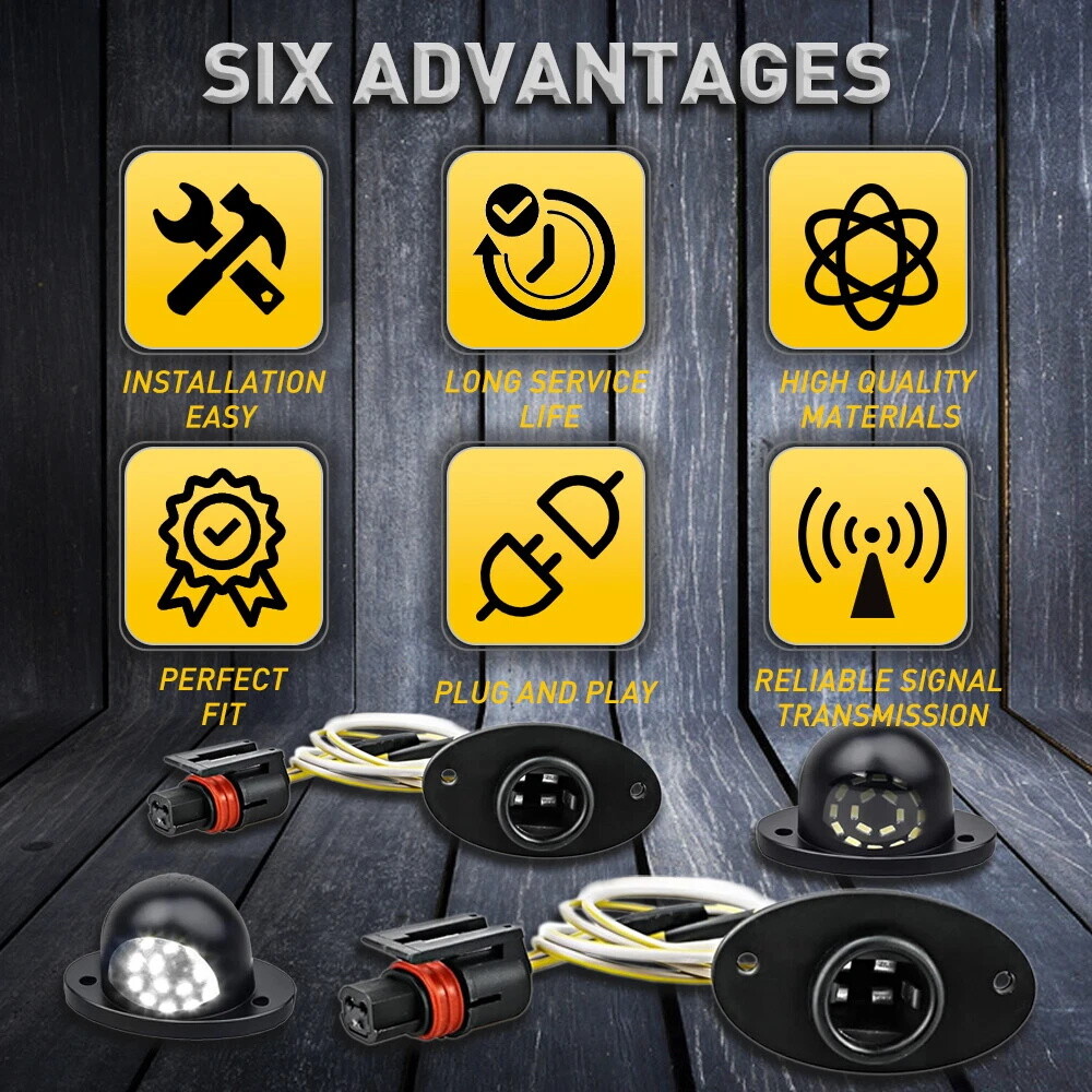 For 1994-2002 Ram 1500 2500 3500 LED License Plate Tag Light With Wire Harness