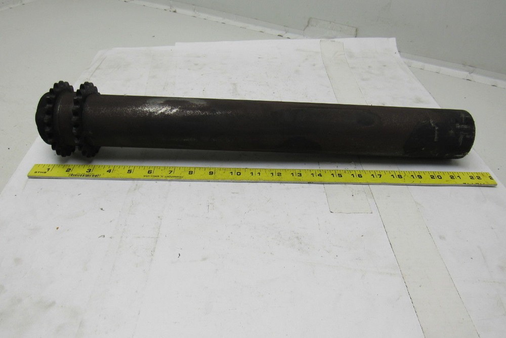 Chain Driven Double Sprocket Pallet Conveyor Roller 2-1/2"x21"BF 11/16" Hex