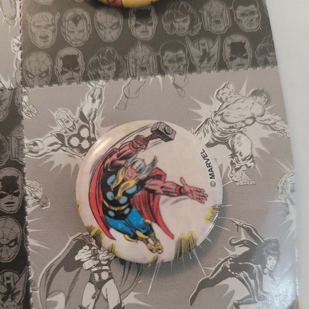 Marvel Mini Button Pin "Set Of 6" Comics VINTAGE