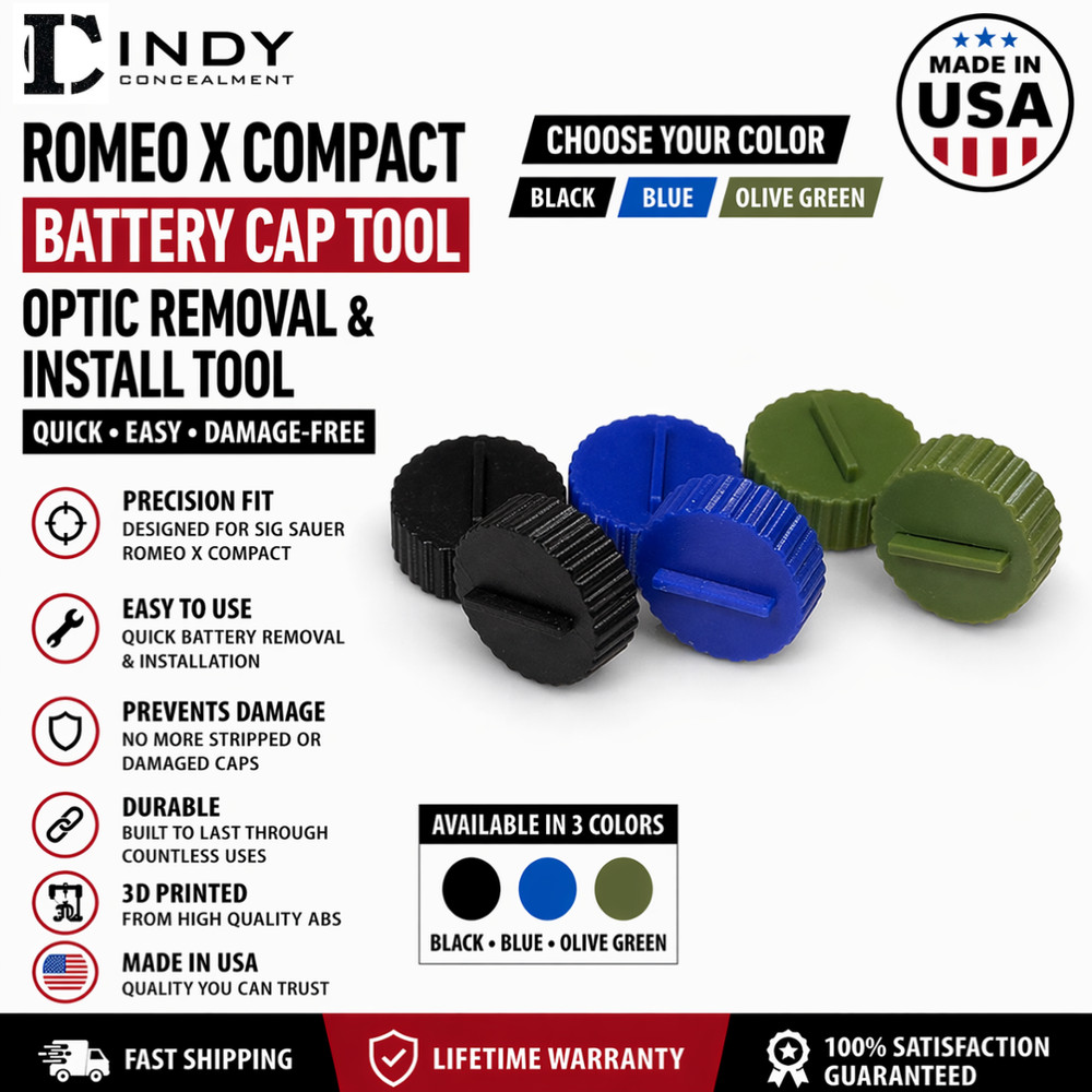 Sig Sauer Romeo X Compact Battery Cap Tool Multiple Colors Optic Install Removal