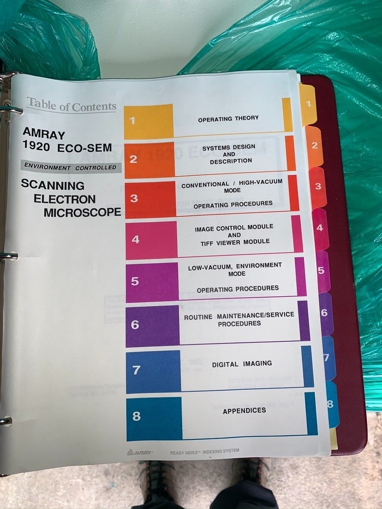 Amray 1920 ECO-SEM Operation and Routine Maintenance Procedures Manual