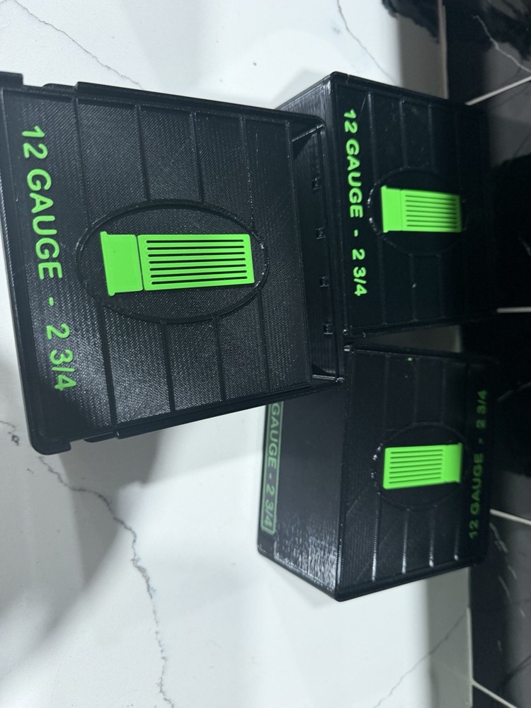 12ga 2 3/4 Shotgun Shell Storage Box Case - 25rd Round - Multiple (3X)