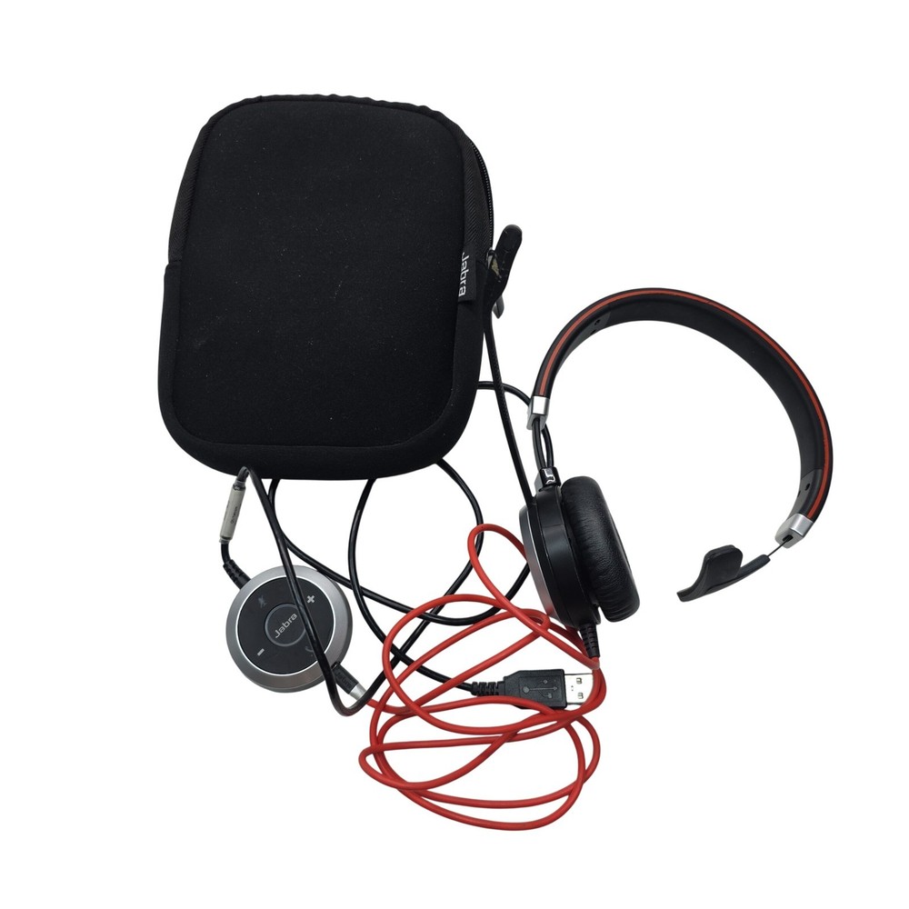 Jabra Evolve 40 UC Mono Wired Headset HSC017 with ENC010 USB-A Controller TESTED