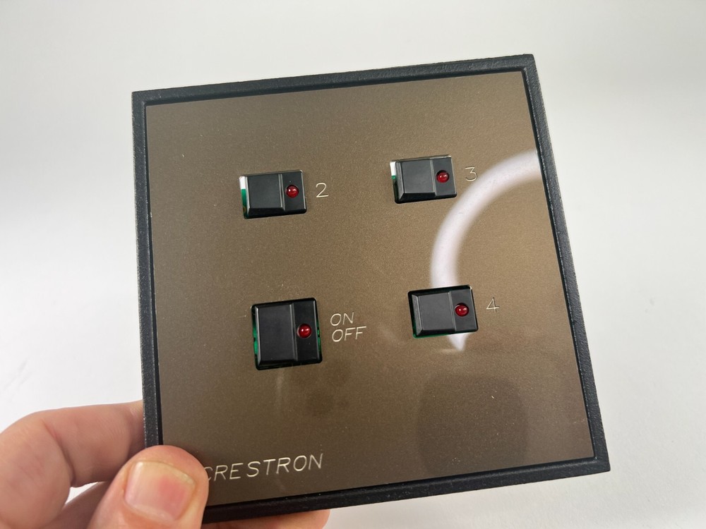 Crestron 4-Button Keypad Switch – Bronze with Bezel and LEDs