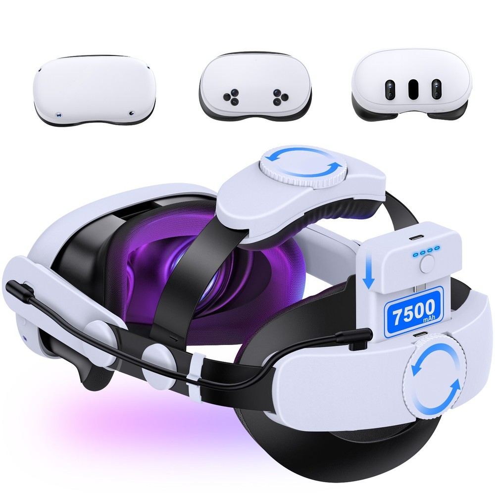 For Meta Oculus Quest 3/3s/Quest 2 Head Strap VR Headset Accessories w/Battery