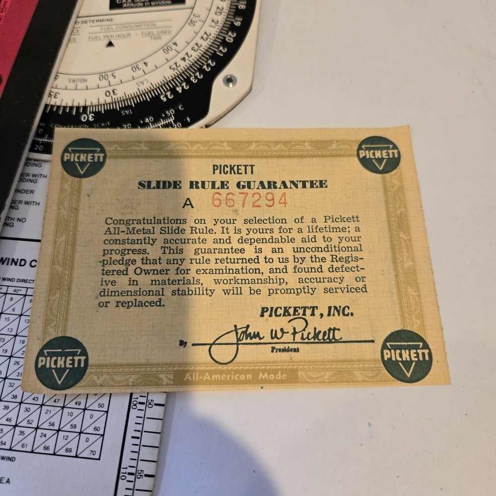 Vintage ASA E6-B Aviation Flight Computer W/ Manual