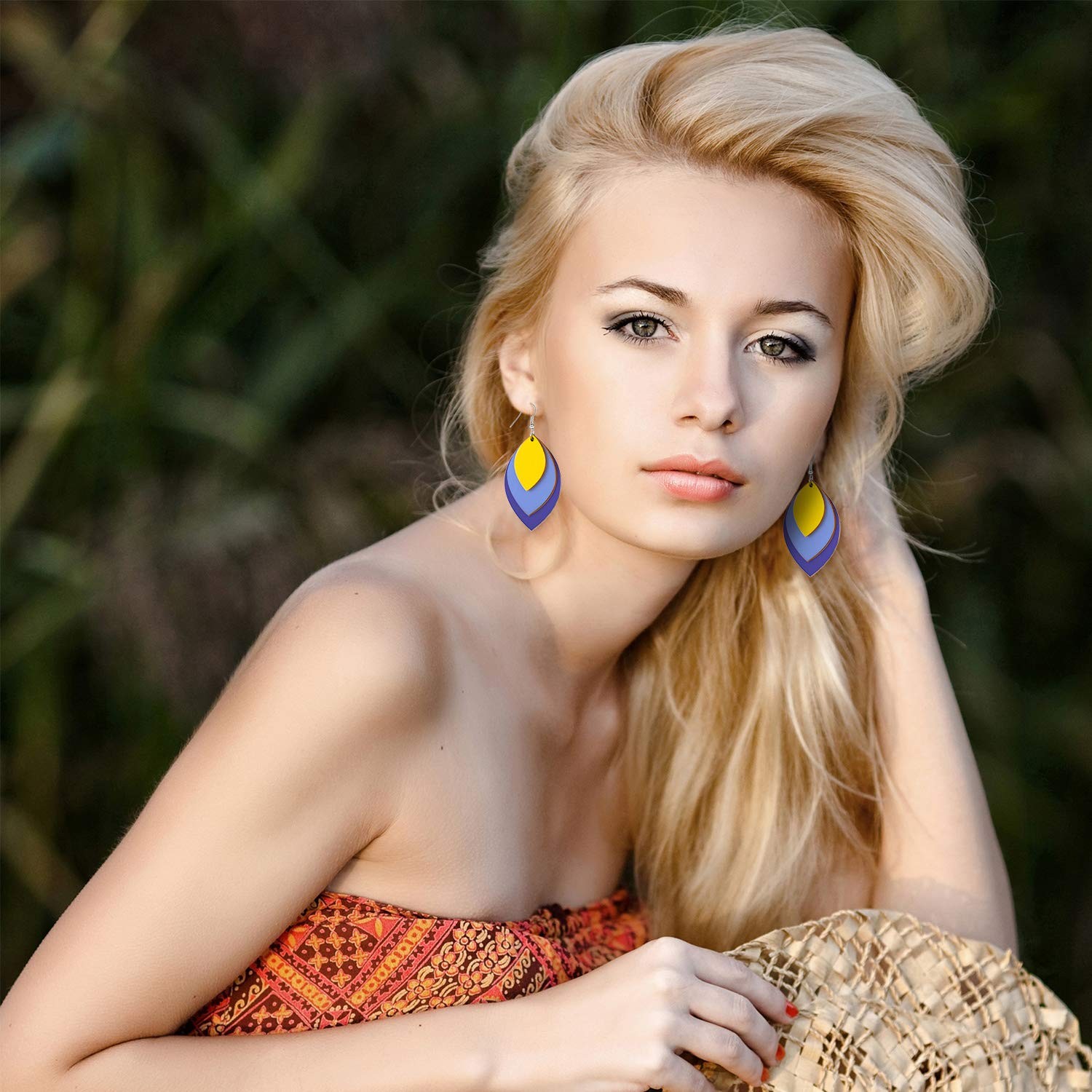 240 Pcs Wooden Earring Blanks Kit Teardrop Wood Pendants with Hooks & Jump Rings