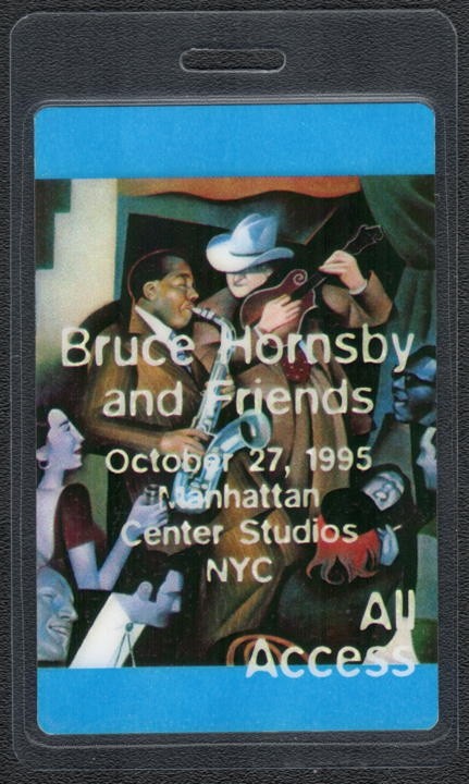 Bruce Hornsby & The Range Backstage Pass - 1995 Laminated Pass - NYC