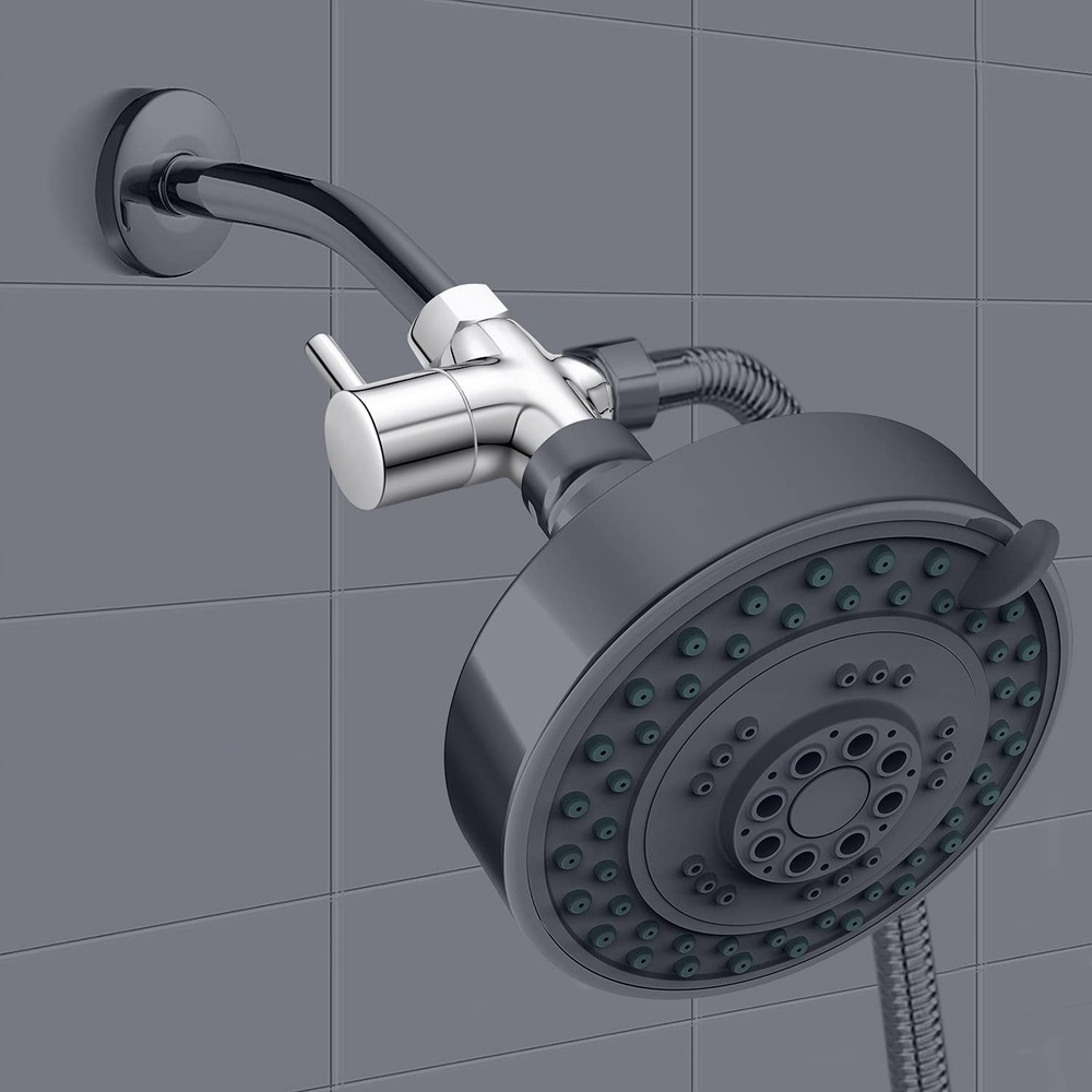 G1/2" Shower Head Diverter Valve, Solid Brass Arm Chrome Finish