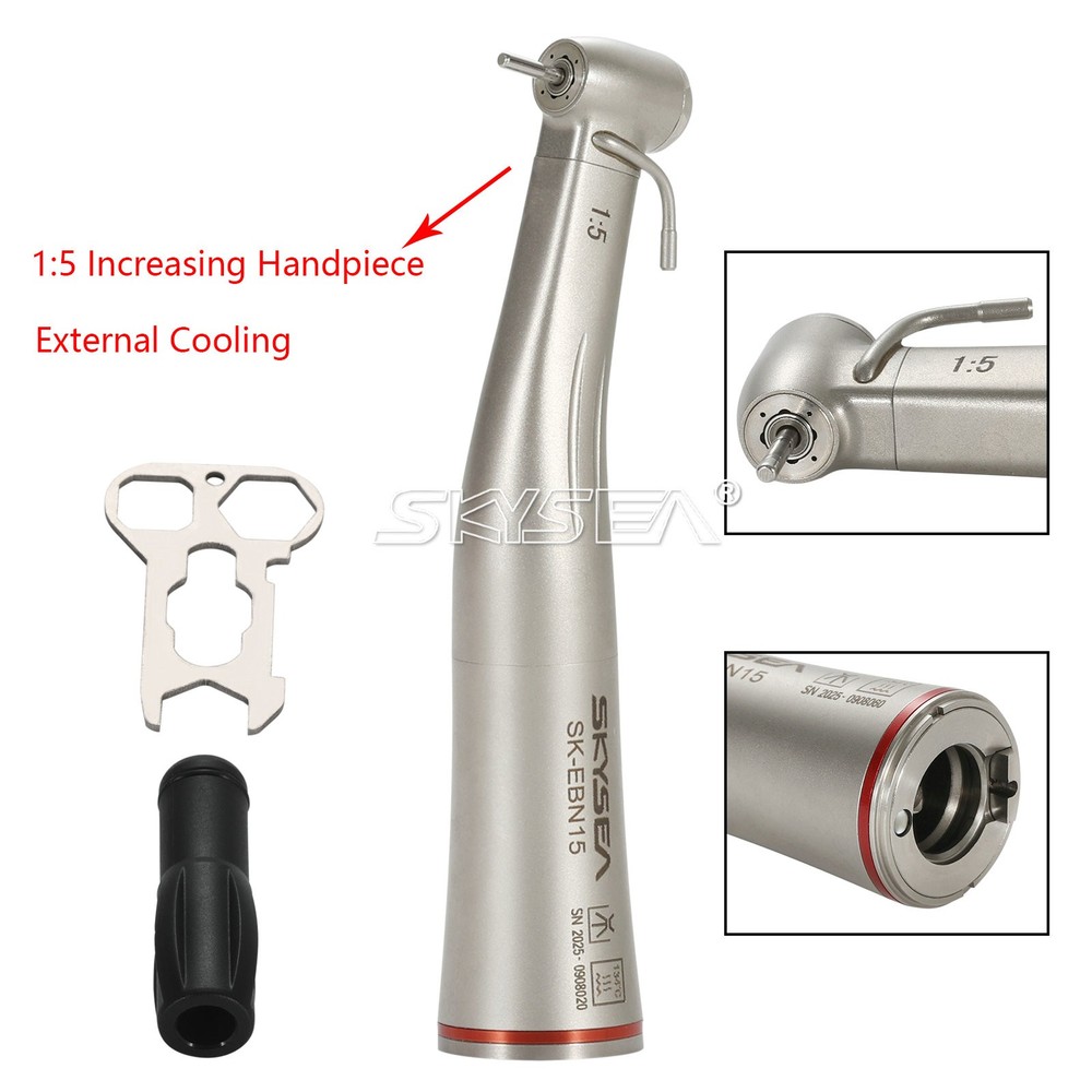 Dental Electric 1:5 Contra Angle Increasing Handpiece External Cooling E-type dk