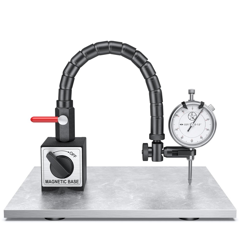 Dial Indicator with Magnetic Base, Machinists Dial Indicator Tools Set for Al...
