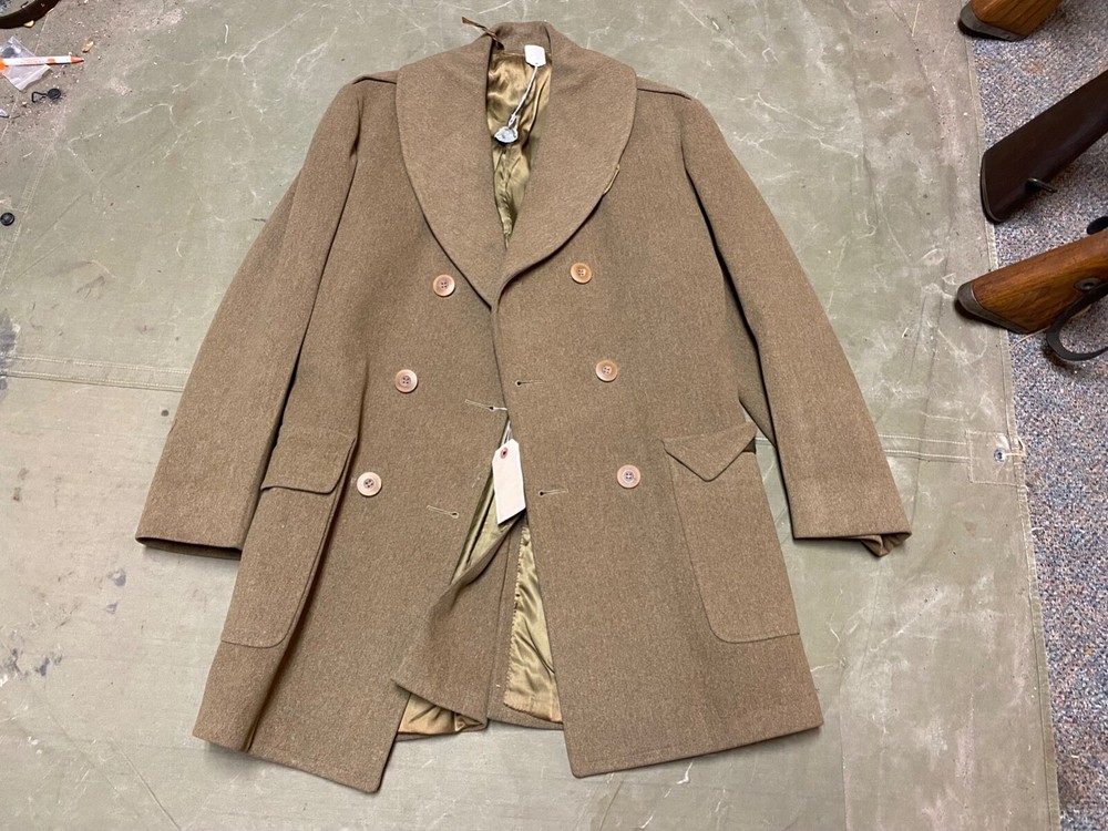 ORIGINAL WWII US ARMY WINTER M1938 OFFICER "CUT DOWN" OVERCOAT- MEDIUM/LARGE 42R