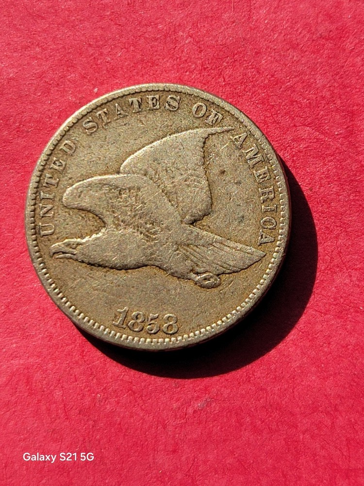 1858 1C Small Letters Flying Eagle Cent