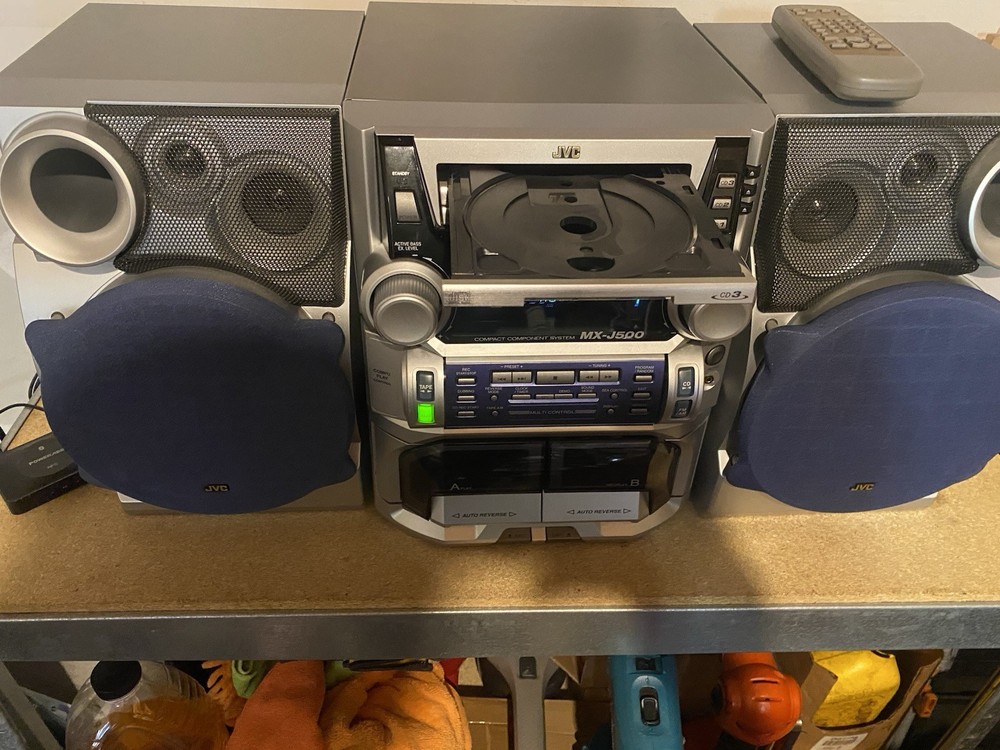 JVC MX-J500 Hi-Fi Compact Component System Cassette Deck 3CD