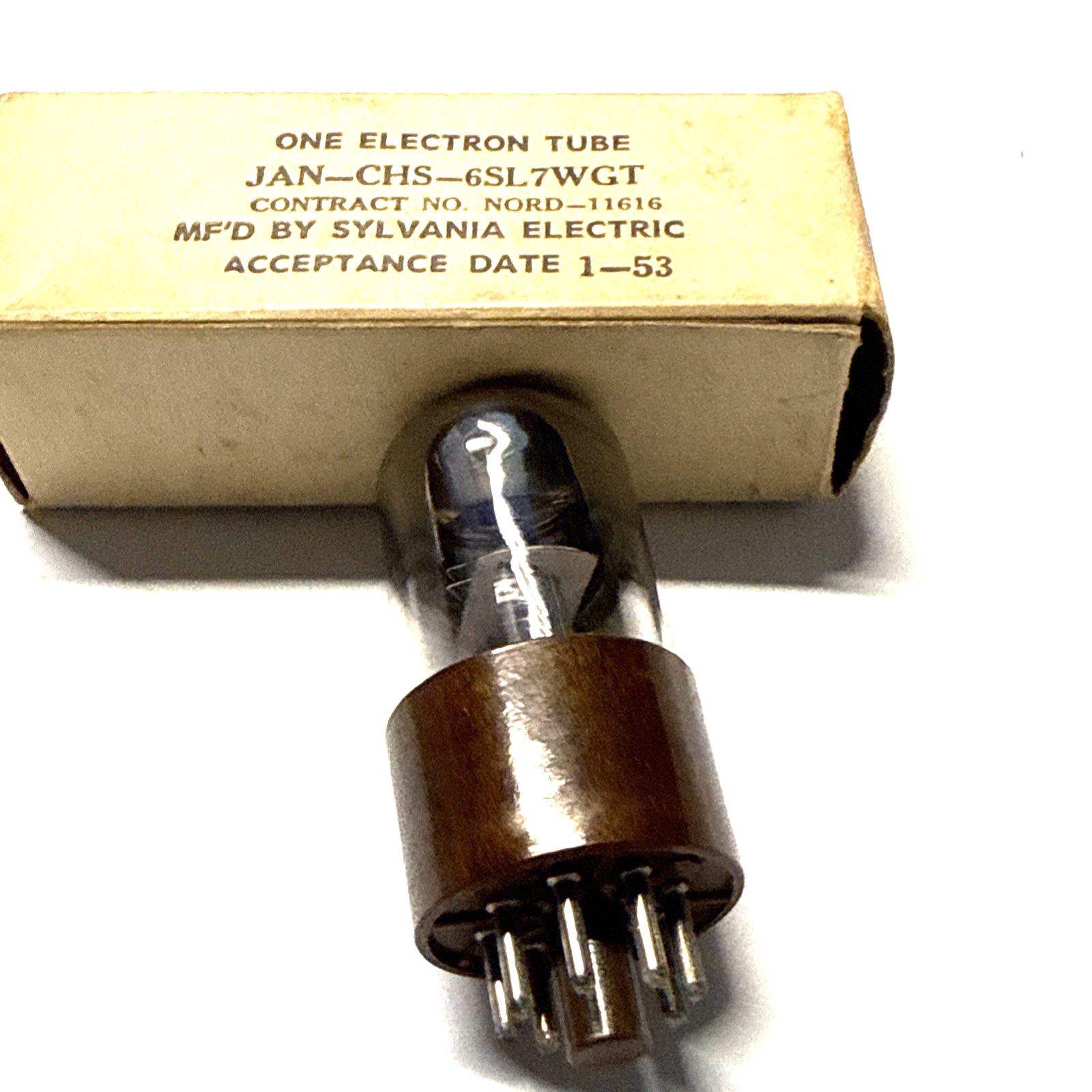 JAN-CHS-6SL7WGT Tube by SYLVANIA dated 1-53