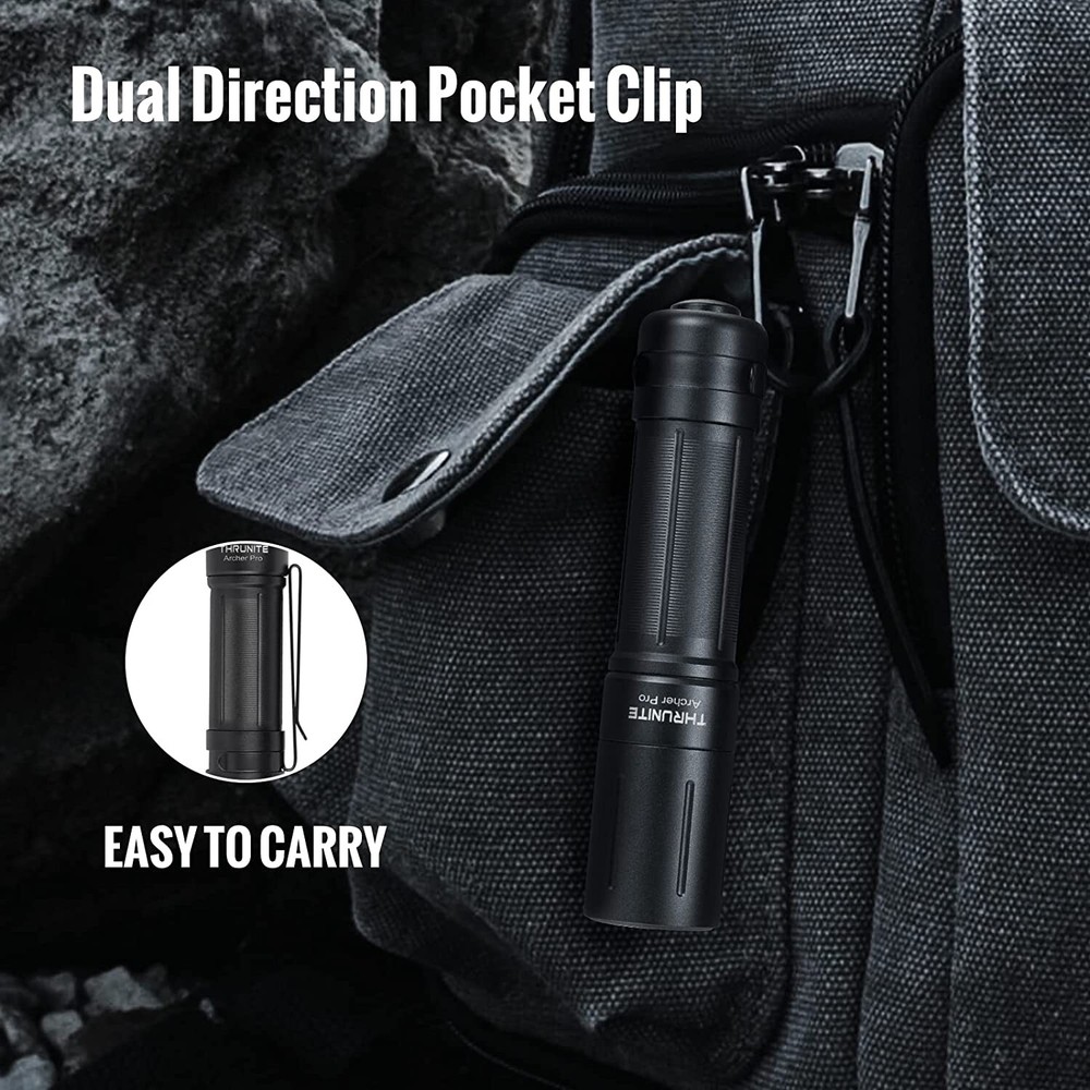 ThruNite EDC Flashlight Archer Pro, 1022 High Lumens Tail Switch LED Flashlight,