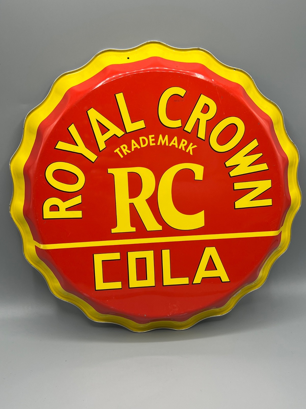 Vintage RC Cola MoonPie Metal Advertising Tray 12” Retro Soda Sign