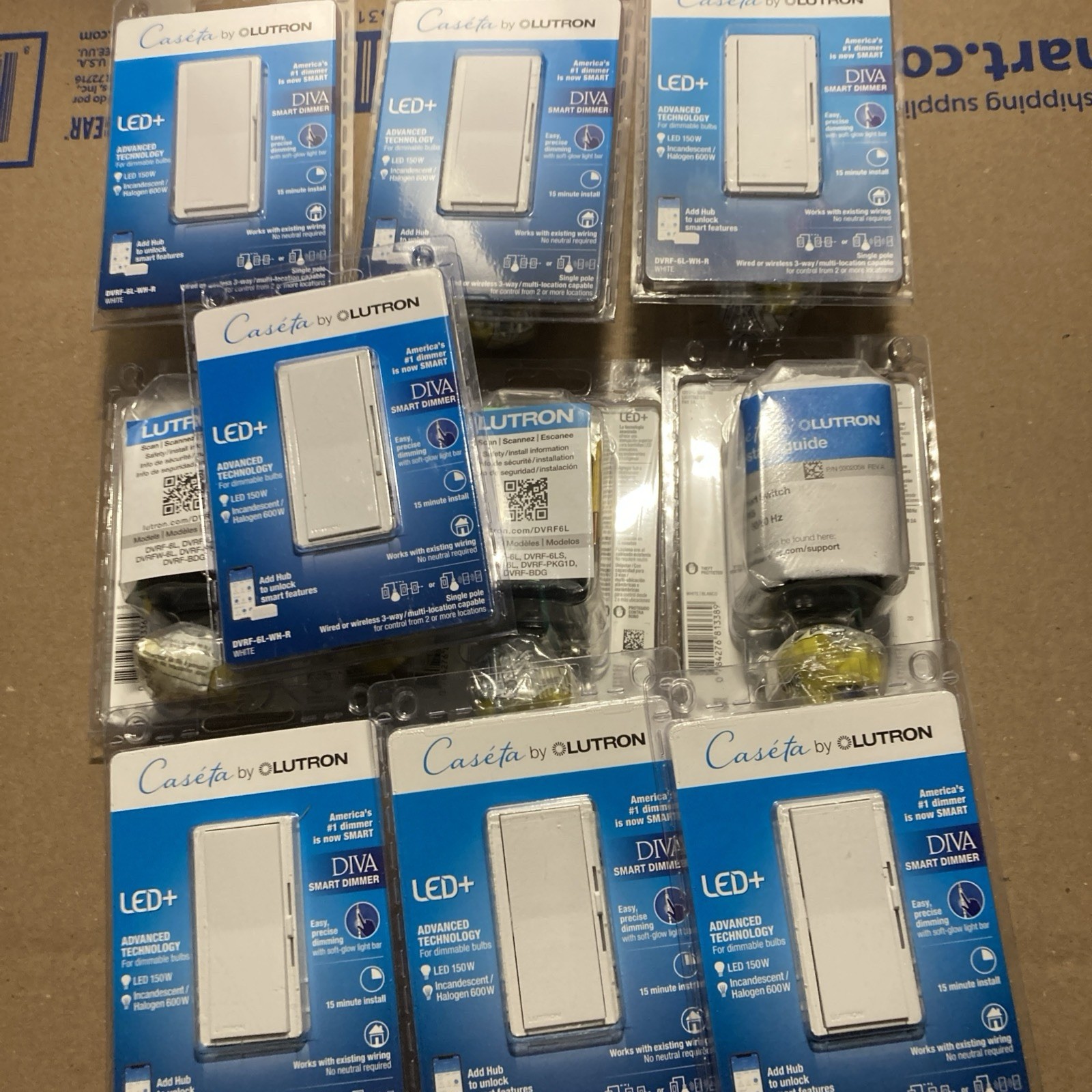 Lutron Diva Smart Dimmer - White 10 pack 🔟 pack 🔥🔥🔟🔟🔥🔥💯💯💯