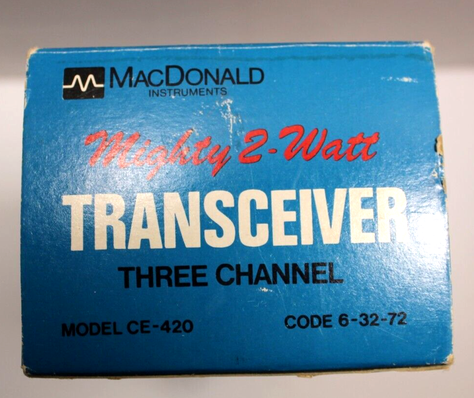 VINTAGE MACDONALD Mighty 2 WATT Three CHANNEL Transceivers ORG BOX UNTESTED
