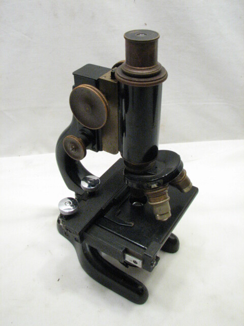 Vintage Bausch &Lomb Optical Microscope/Case Oil 97X Objective Compound Stage B