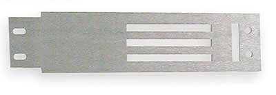 1967 Mustang; Heater Control Panel Insert; Brushed Aluminum; Lower