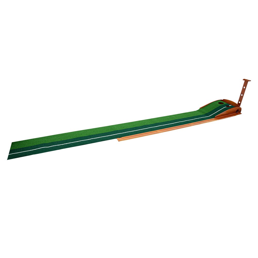 Indoor Golf Putting Green Practice Mat Exerciser W/Auto Ball Return Training Aid