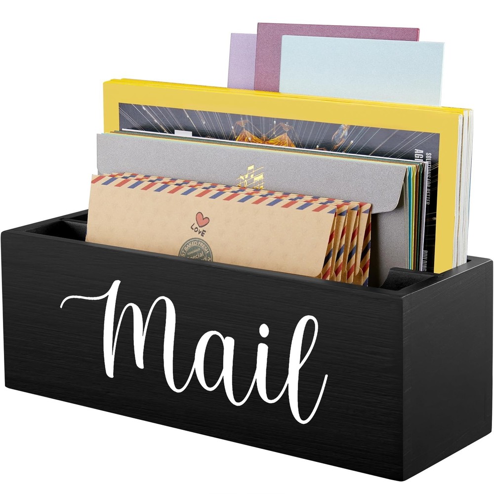 DRASTAR Mail Organizer, Mail Holder with 2 Slots, Mail Basket for Wall Table ...