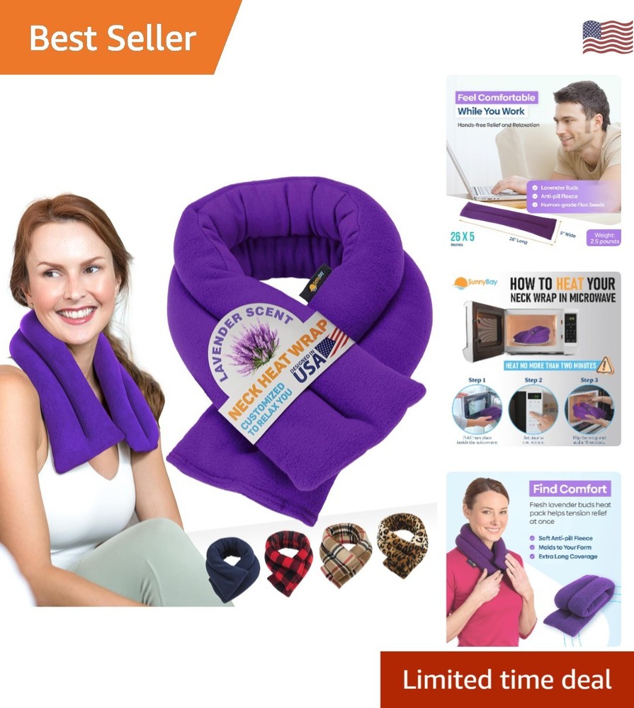 Lavender Aromatherapy Microwavable Heating Pad for Neck & Shoulder Relief