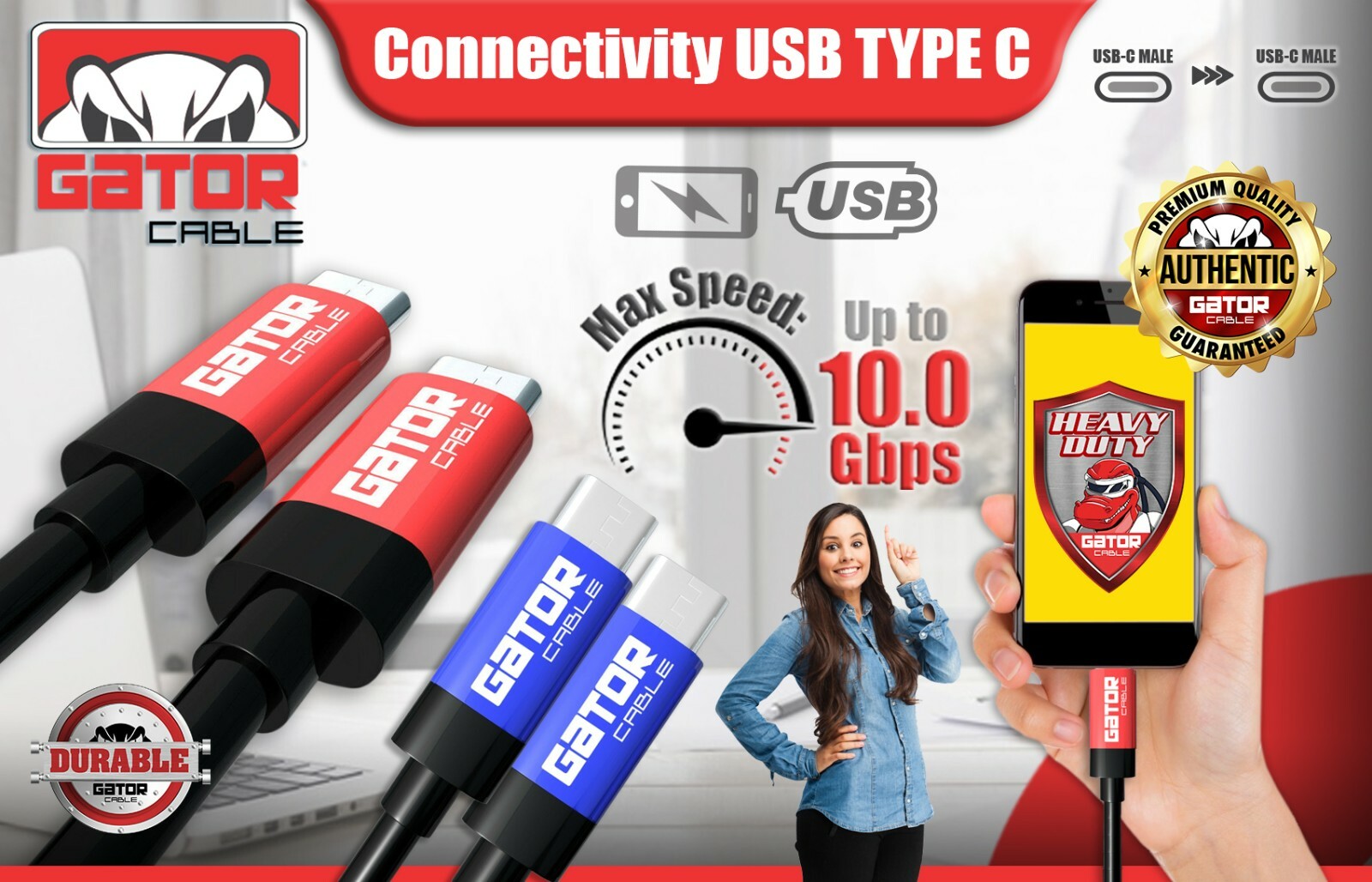 USB-C to USB-C Type-C Male Charger Cable Fast Charge 3.1 Data Sync Cord PD 20W