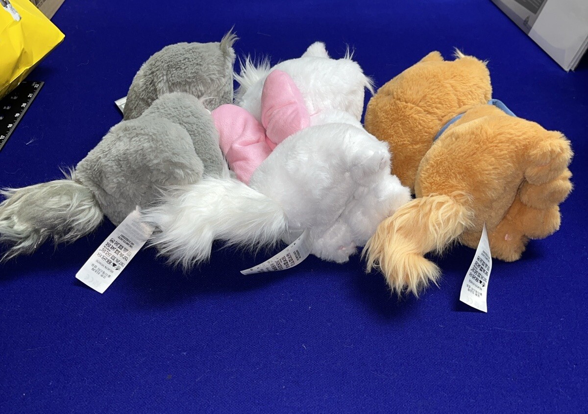 2025 Disney Parks The Aristocats Marie Berlioz Toulouse 3 Piece Cat Plush Set