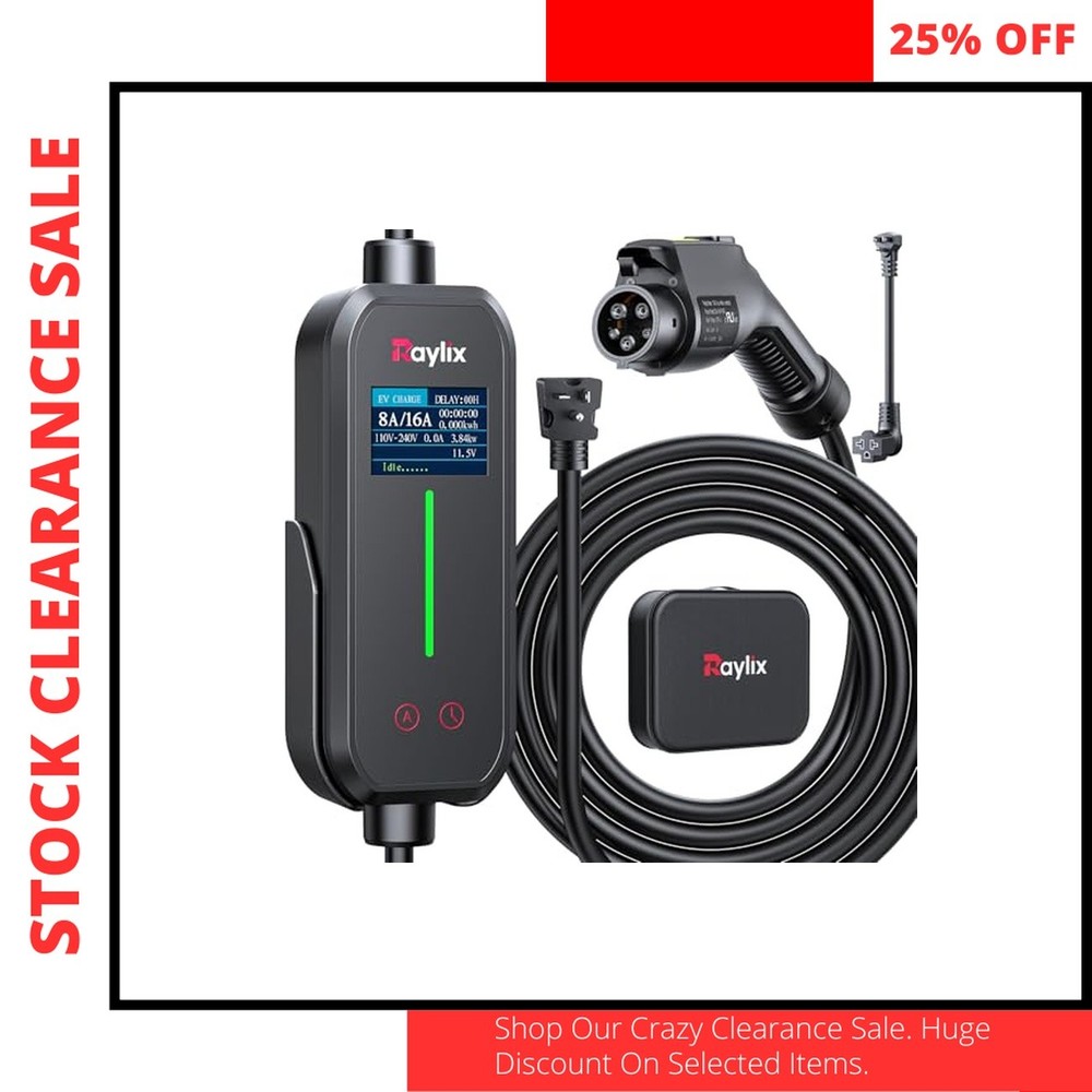 EV Charger Level 2 16A Portable 21Ft Cable