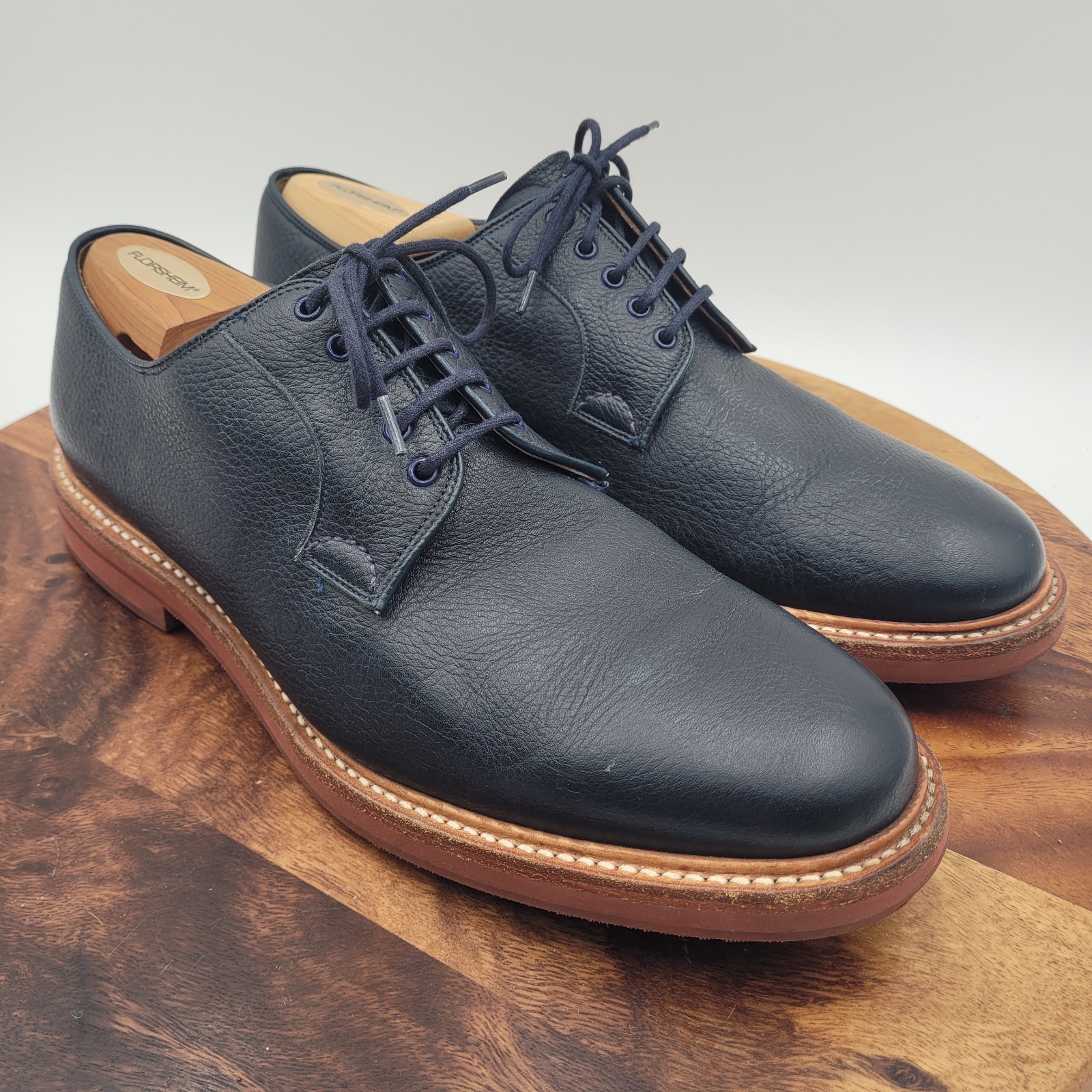 Church's Fulbeck Full Grain Pebbled Leather Derby Mens Shoes Sz 10 Nazy