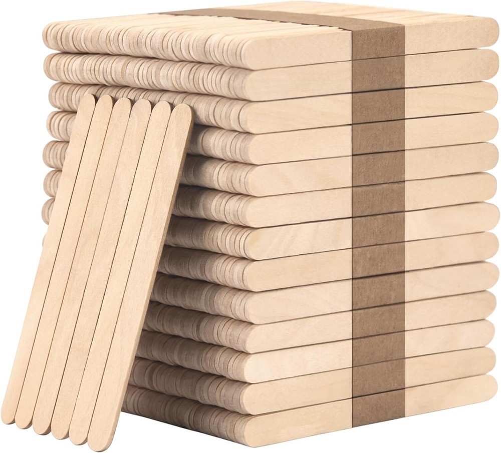 Creative Birch Wood Craft Sticks - 1000 Pack for Fun Learning and Projects