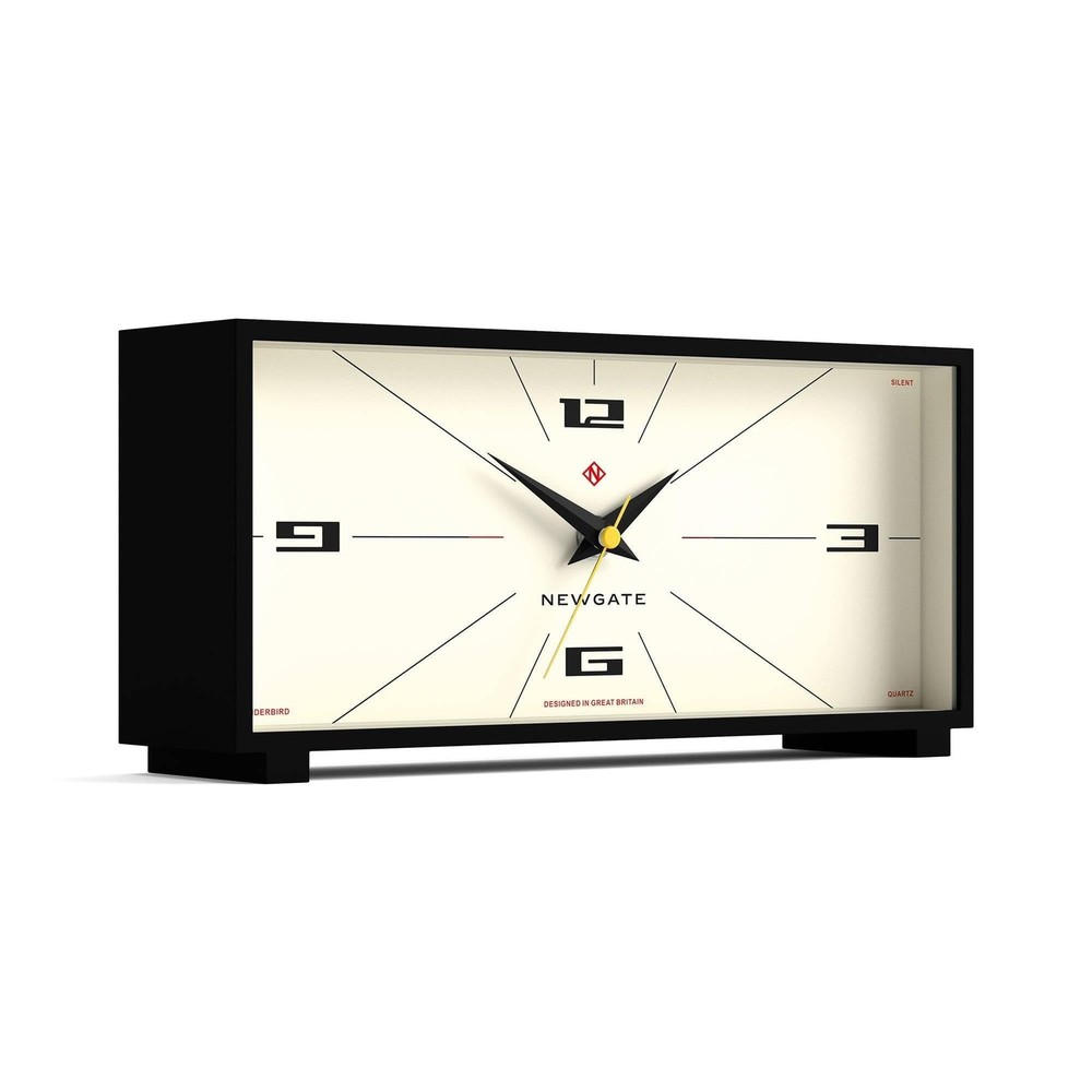 NEWGATE® Thunderbird Desk Clock | Retro Contemporary Rectangular Design | B