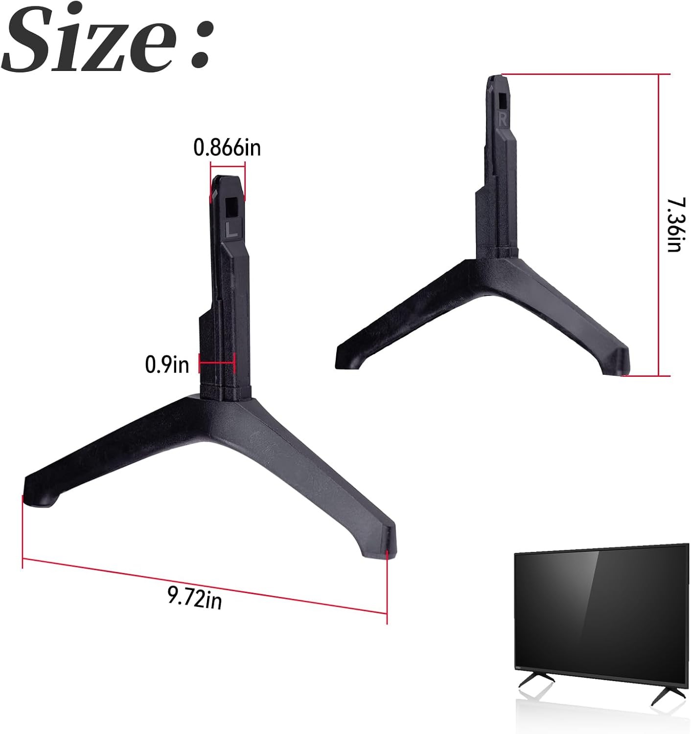 TV Stand Legs BN63-18871A BN63-18877A For Samsung UN50TU7000FXZA UN55TU7000FXZA