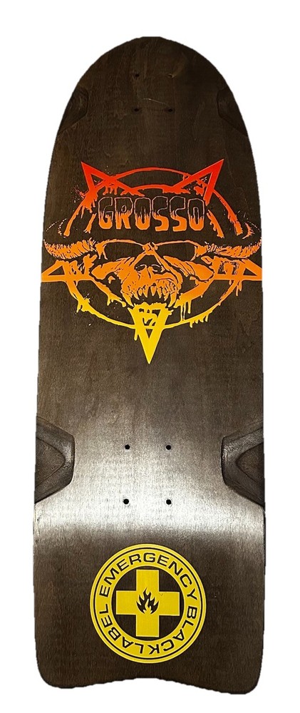 Jeff Grosso Black Label Danzig Skull Skateboard Deck